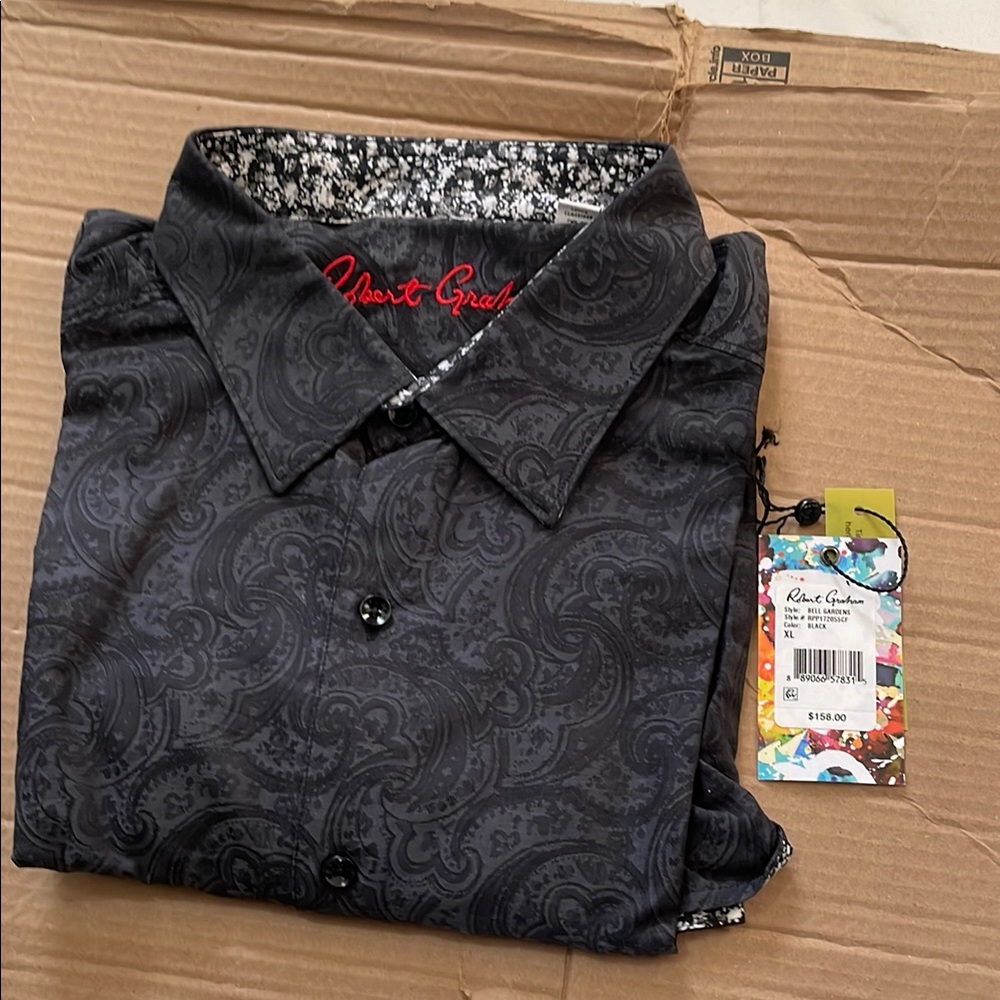 Robert Graham Black Paisley Men's Shirt